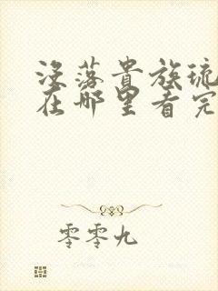 没落贵族琉璃川在哪里看完整版