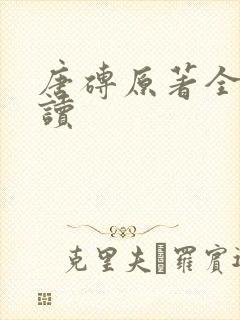 唐砖原著全文阅读