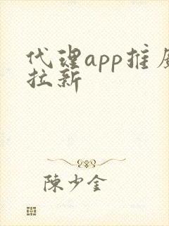 代理app推广拉新