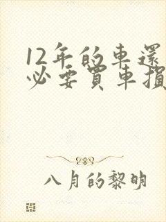 12年的车还有必要买车损险吗