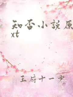 知否小说原著txt