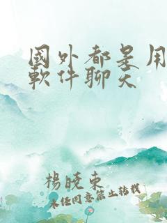 国外都是用什么软件聊天