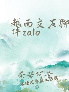 越南交友聊天软件zalo