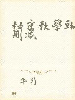 秘密教学韩漫无删减