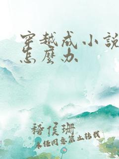 穿越成小说反派怎么办