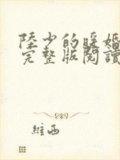 陆少的暖婚新妻完整版阅读