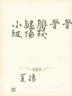 小腿腓骨骨折几级伤残
