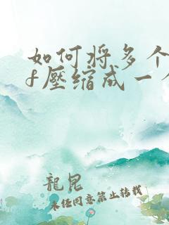 如何将多个pdf压缩成一个压缩包