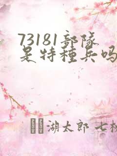 73181部队是特种兵吗