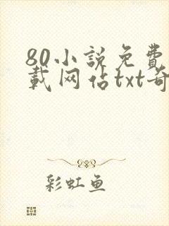 80小说免费下载网站txt奇书网
