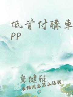 低首付购车的app