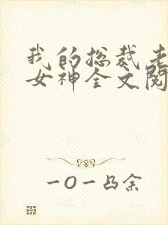 我的总裁老婆是女神全文阅读