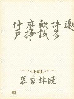 什么软件邀新用户挣钱多