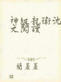 神级龙卫沈浪全文阅读
