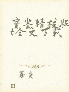 宝鉴精校版txt全文下载