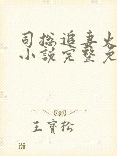 司总追妻火葬场小说完整免费