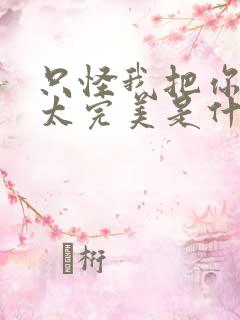 只怪我把你想的太完美是什么歌