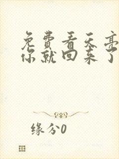 免费看天亮了,你就回来了