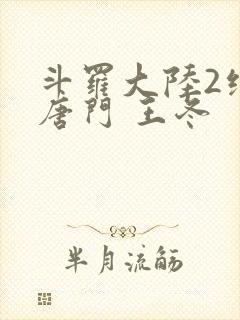 斗罗大陆2绝世唐门 王冬