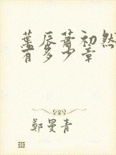 叶辰萧初然全书有多少章