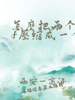 怎么把两个pdf压缩成一个压缩包