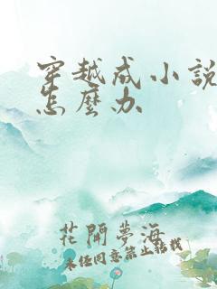 穿越成小说反派怎么办