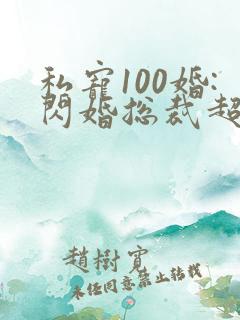 私宠100婚:闪婚总裁超霸道
