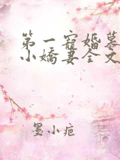 第一宠婚慕少的小娇妻全文免费