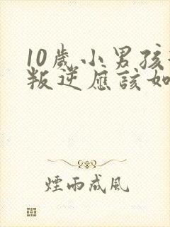 10岁小男孩很叛逆应该如何管教