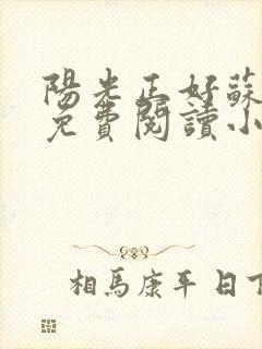 阳光正好苏玥玥免费阅读小说