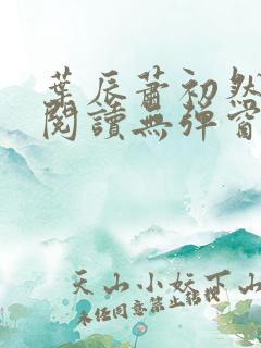 叶辰萧初然免费阅读无弹窗