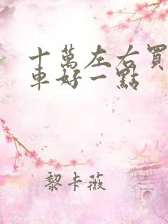 十万左右买什么车好一点