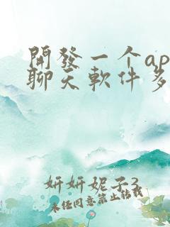 开发一个app聊天软件多少钱