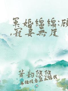 军婚绵绵:顾少,宠妻无度