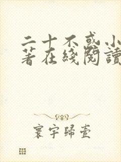 二十不惑小说原著在线阅读