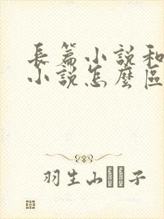 长篇小说和中篇小说怎么区分