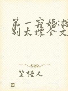 第一宠婚:总裁别太坏全文阅读