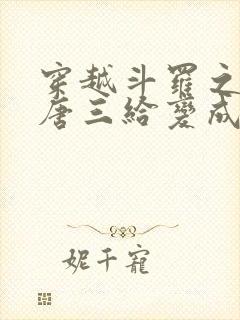 穿越斗罗之我把唐三给变成女人的小说