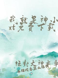 我就是神小说txt免费下载