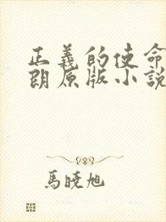 正义的使命厉元朗原版小说