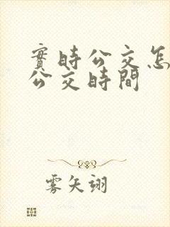 实时公交怎么查公交时间