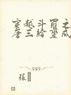 穿越斗罗之我把唐三给变成女人的小说