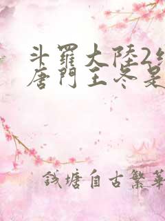 斗罗大陆2绝世唐门王冬是男还是女