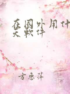 在国外用什么聊天软件
