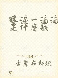 眼泪一滴滴落下是什么歌