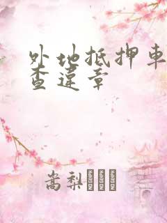 外地抵押车怎么查违章