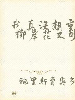 我真没想重生啊 柳岸花又明 小说