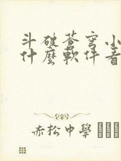 斗破苍穹小说用什么软件看