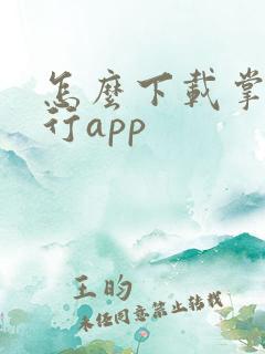 怎么下载掌上银行app