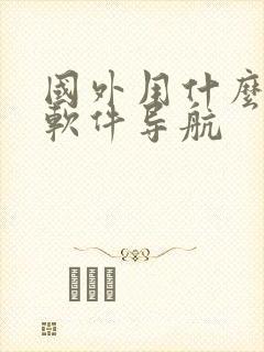 国外用什么地图软件导航